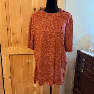 Buffalo David Bitton Brick Red Textured Tee